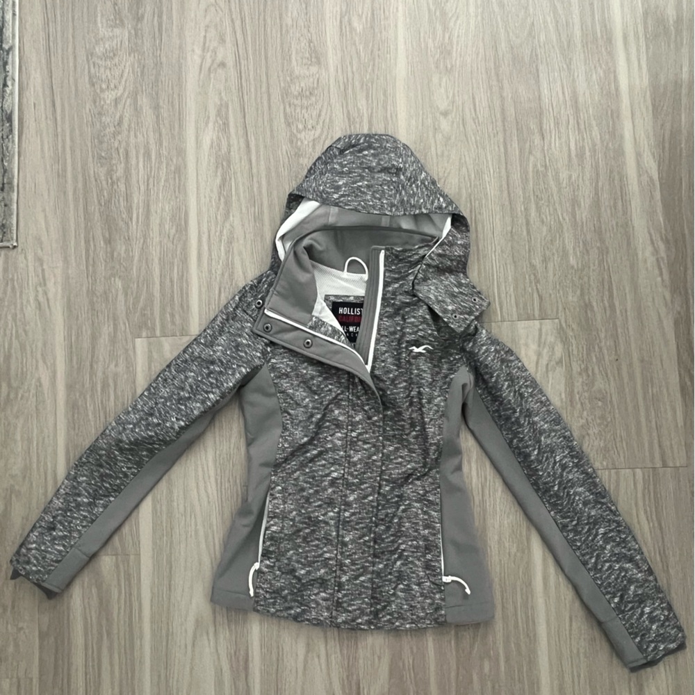 Hollister Gray Ski & Snow Jacket xsmall